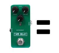 Hamwesh Pedal de Efectos de Guitarra Eléctrica, Retardo de Distorsión de Cinta con Señal Seca Analógica y Retardo Digital, Bypass Verdadero con Carcasa Totalmente Metálica para Señales Limpias y