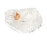 Hamwesh Peluca de Muñecas con Unión Articulada, Cabello Largo y Pervertido con Hilo de Fibra Resistente Al Calor por 1/6 Muñecas Circunferencia de la Cabeza 15.5-17 Cm (WHITE)