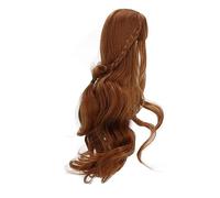 Hamwesh Peluca de Pelo para Muñeca BJD 1/3, Filamento de Fibra Largo y Grueso, Corte de Bricolaje, para Circunferencia de Cabeza de Muñeca de 8 a 9 Pulgadas de 21 a 24 Cm, con Cubierta de Peluca