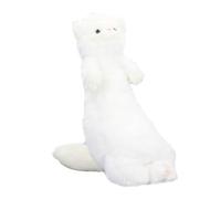 Hamwesh Peluche de Hurón, Hurón de Nieve Realista, Animal de Peluche Ultrasuave, Juguete de con Artesanía Cosida a Mano para Decoración de sofá Cama, Regalo de Cumpleaños (White)