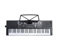Hamwesh Piano con Teclado de 61 Teclas, Teclas Iluminadas Altavoces Estéreo Batería Recargable Teclado Portátil Piano, Eléctrico con Micrófono Soporte para Partituras para Niños Adultos Principiantes