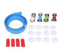 Hamwesh Pista de Carreras Flexible para Niños, Pista Flexible Impulsada por Gravedad, de Autos con 4 Autos de Carreras y Ventosas para Juegos en Interiores y Exteriores