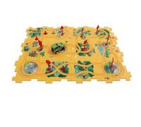 Hamwesh Pista de Coche para Niños Pequeños, Pista de Rompecabezas Eléctrica con Tema de Dinosaurio, Juguete de Coche para Niños Pequeños, Rompecabezas de Vagón de Pensamiento Crítico con Vehículos y