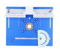 Hamwesh Placa de Inserción de Mesa de Enrutador, Material de Aleación de Aluminio, Funcionalidad Versátil con Guía de Calibres de Inglete, para Proyectos de Carpintería (BLUE)