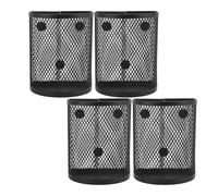 Hamwesh Portalápices Magnético, Imanes NdFeB Resistentes, Diseño Semicilíndrico de Malla Metálica, Portalápices Magnético, Organizador de Bolígrafos con Revestimiento de ABS Brillante para