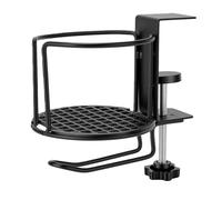 Hamwesh Portavasos de Escritorio, Abrazadera de Metal 2 en 1 para Botellas de Agua, Portavasos con Clip y Colgador para Auriculares para Tazas Universales, Botellas y Tazas