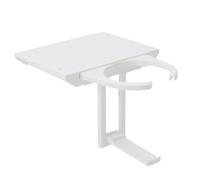 Hamwesh Portavasos plegable, portavasos de plástico para escritorio con gancho para auriculares y brazo ajustable, soporte para refrescos bajo mesa para mesa de juegos de oficina