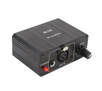 Hamwesh Preamplificador de Micrófono, Fuente de Alimentación Fantasma de Salida XLR de bajo Ruido y Alta Ganancia de Potencia Fantasma de 48 V, Amplificador de Micrófono con Circuito Balanceado, para