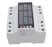 Hamwesh Protector de Voltaje Trifásico, Protector de Corriente Multifuncional de Sobretensión con Pantalla Digital y Montaje en Riel DIN, para Protección de Motores y Electrodomésticos