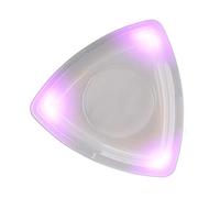 Hamwesh Púa de Guitarra LED, Alta Sensibilidad Iluminada Cuando Se Toca Púa de Guitarra con Luz de Metal ABS de Luminosa con Batería CR1220 para Ukelele Acústico Folk (PURPLE)