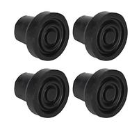 Hamwesh Puntas de Bastón de Goma, 10 Piezas Puntas de Bastón Antideslizantes con Ranuras Profundas y Espaciadores de Metal para Bastones Plegables Estándar Muletas Andadores (12mm)