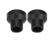 Hamwesh Puntas de Bastón de Goma, 10 Piezas Puntas de Bastón Antideslizantes con Ranuras Profundas y Espaciadores de Metal para Bastones Plegables Estándar Muletas Andadores (16mm)