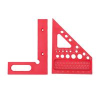 Hamwesh Regla de Medición de Múltiples ángulos, ángulos Preestablecidos 22,5 30 45 60 67,5 Escuadra de Carpintero de 75 Grados y Escala Precisa, Regla de Línea de Dibujo con Llave y Tornillo para