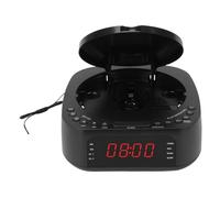 Hamwesh Reproductor de CD Despertador con Control Remoto, Pantalla Regulable Reproductor de CD Portátil de Escritorio Bluetooth con Altavoz y Control Remoto, Reloj Digital con Alarma (Enchufe de la