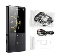 Hamwesh Reproductor MP3, Pantalla de 2,4 Pulgadas Bluetooth 5.0 Radio FM Memoria de 32 GB Ampliable Batería de 128 GB 1500 MAh Reproductor de MP3 Bluetooth, de Música Portátil con Sonido HiFi para