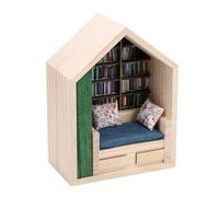 Hamwesh Sacude Tu Ansiedad Estantería, Vitrina de Librería en Miniatura con Decoración de Regalo de Estilo Antiguo, Pequeña Estantería Hecha a Mano para Aliviar el Estrés y un Ambiente Relajante.