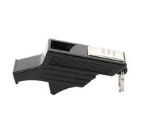Hamwesh Silbato de Emergencia para Salvar Vidas, Hebilla de Metal Resistente, Silbato de Supervivencia Portátil Ligero para Acampar, Senderismo, Material ABS (plata pintada de negro)