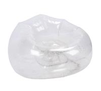 Hamwesh Silla Inflable, PVC Transparente Que Ahorra Espacio, Cómodo Sillón Inflable, Sillón con Diseño Liviano Portátil para Dormitorio, Balcón, Piscina, Jardín, Playa (Silver)