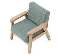 Hamwesh Sofá de Casa de Muñecas, Muebles de Casa de Muñecas No Tóxicos Pintados a Mano de Madera a Escala 1:12, Sillón en Miniatura con Tela de Paulownia para de, Sala de Estar, Regalo Artesanal de