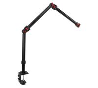 Hamwesh Soporte para Cámara, Soporte de Escritorio con Brazo Ajustable de 3 Secciones con Abrazadera Extensible, Orificio para Tornillo de 2,4 Pulgadas y 1/4 de Pulgada para de Cámara Web DSLR