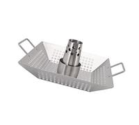 Hamwesh Soporte para Latas de Cerveza para Pollo, Rejilla para Asar Pollo Antiadherente de Acero Inoxidable de Grado Alimenticio, Soporte Vertical para Asar con Columna Extraíble y 2 Asas para Horno