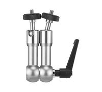 Hamwesh Soporte para Monitor, Cabezales de Bola Dobles de 360° para Montaje de Brazo de Cámara de Posicionamiento Flexible, Soporte para Monitor Dual con Construcción de Acero Inoxidable de Aleación