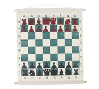 Hamwesh Tablero de Ajedrez, Juego de Ajedrez de Demostración Plegable de Estilo Ranurado, Juegos de para Adultos, Juego de de Viaje con 32 Piezas de para la Enseñanza Escolar del Club de
