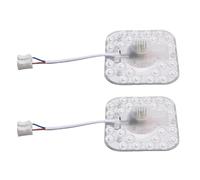 Hamwesh Tablero de Luz de Techo LED, Panel de Luz de Techo LED Magnético de Aluminio de 12 W con Paquete de 2 Piezas para Lámpara Colgante Lámpara de Pared Fuente de de (cuadrado)