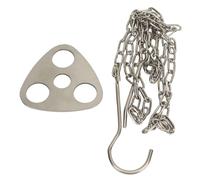 Hamwesh Tablero de Trípode para Acampar, Placa de Soporte de Fogata de Acero Inoxidable con Cadena Ajustable para Hornos Colgantes Hervidores, Equipo de Campamento Portátil para Aventura de Viaje de