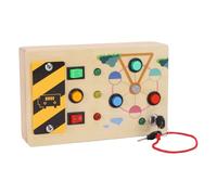 Hamwesh Tablero Ocupado para Niños Pequeños, Entrenador de Coordinación Mano-Ojo, Juguete de Tablero de Interruptores , Ocupado Iluminado con Interruptor de Luz LED para Niños Pequeños de 2 a 4 Años