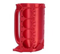 Hamwesh Taza de café con Diseño de Cilindro ABS Aislado de 12 Oz, Taza de café Mecánico, de Motor de Coche con Decoración de Escritorio única para Hombres, papá, Amantes de los Coches (rojo)