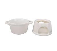 Hamwesh Taza para Fondue de Chocolate, Material Cerámico que Resiste 105 °C Taza para Fondue Mini Juego de con Tenedor de Acero Inoxidable para Derretir Queso Caldo de Chocolate Postre Cumpleaños