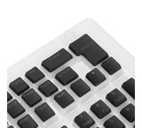 Hamwesh Teclas de Teclado Mecánico, 129 Teclas PBT Translúcidas de Pudín, de Moldeo por Inyección de Dos Colores de OEM con Acabado Mate sin Brillo para 61 62 64 68 84 87 104 108 (Black)