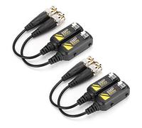 Hamwesh Transmisor TwistedPair Cable Macho HD CVI de 8MP con Panel PCB Dual para Señales de Video HDCVI/AHD/TVI/CVBS, Negro, 2 Pares para Instalación CCTV