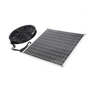 Hamwesh Ventilador de Escape con Energía Solar, Ventilador de Ventilación con Energía Solar de 20W Panel con Flujo de Aire de Alta Velocidad para Invernaderos de Pollo Cobertizos Pet Houses Perreras