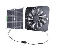 Hamwesh Ventilador de Escape Solar, Panel Solar Monocristalino de 100 W, Ventilador de 13,5 Pulgadas para Gallinero, de Invernadero con Cable de Interruptor para Cobertizos, Gallineros,
