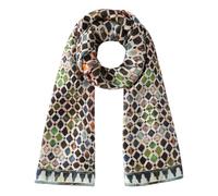Hamzah Chal de Seda Natural para Mujer - Pañuelo Largo 180x65 cm con Estampado Inspirado en Arte Mudéjar, Accesorio Elegante para Cuello, Hombros o Cabeza, Ideal como Regalo (Comares)