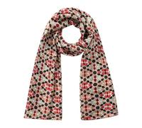 Hamzah Pañuelo para el Cuello de Seda Natural - Fular Grande 180x65 cm con Estampado Geométrico, Cosido a Mano, Accesorio Elegante Unisex de Inspiración Mudéjar (Suhail V1)