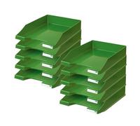 HAN 1027-X-05 - Bandeja para cartas (10 unidades, hasta formato A4/C4), color verde