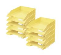 HAN 1027-X-815 - Bandeja para Cartas (10 Unidades, hasta Formato A4/C4, 1027-X-815), Color Amarillo Pastel