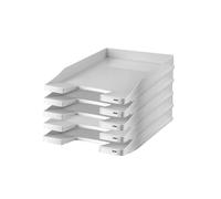 HAN 1027-X JUNIOR Bandeja para correo, DIN A4/C4, plana, estable, apilable, 5 unidades, color verde claro