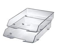 HAN 1028-23 Wave - Cajonera organizadora, fabricada en poliestireno, A4, 255 x 66 x 350 mm, transparente