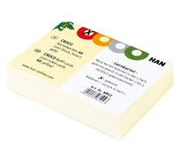 HAN 10x Fichas Cromos amarillos DIN A8 1000 fichas rayadas impresas a color | Fabricado en Alemania, DIN A8, cartón resistente, aprendizaje de vocabulario, rayado, tarjeta didáctica, ficha