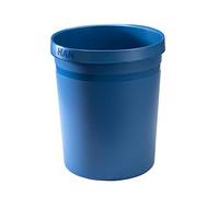 HAN 15x Papelera azul, 18 litros, plástico reciclado, 312x237x350 mm | Fabricado en Alemania, 312x237x350 mm, papelera, cesto de basura, oficina, cocina, plástico reciclado, con tapa