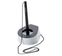 HAN 1770-31 Salsa - Soporte para bolígrafo con cadena, fabricado en poliestireno, 68 x 40 mm, color negro
