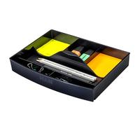 HAN 1x Organizador de cajones negro, 13 cajones, 6 compartimentos, plástico