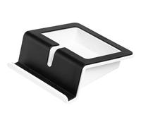 HAN 1x Soporte para tablet, diseño con agarre suave en blanco y negro y | Fabricado en Alemania, 100x114x40 mm, carcasa interior, agarre suave, soporte para tablet, accesorio para tablet