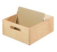 HAN 505-0 - Fichero de madera, capacidad para 900 tarjetas A5 horizontal, 230 x