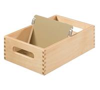 Han 506-0 - Caja para archivar fichas (madera, capacidad para 900 fichas A6 en horizontal, 170 x 75 x 250 mm)