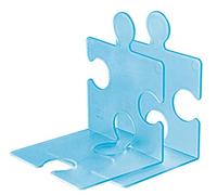 Han 9212-64 - Soporte para CD o libros en forma de pieza de puzzle, color azul transparente [importado de Alemania]